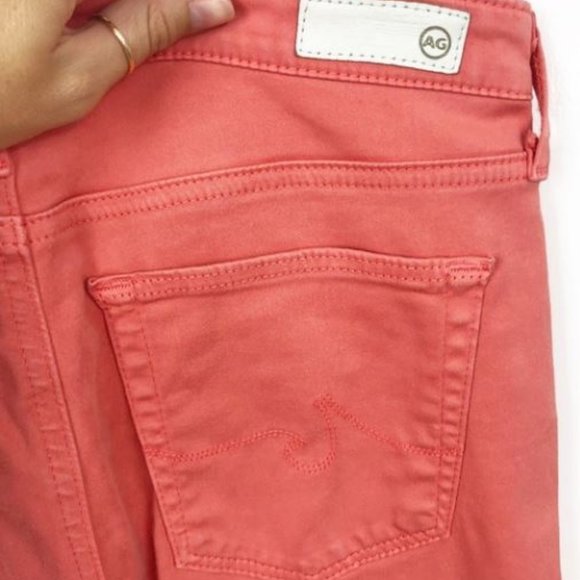 AG The Prima Crop Coral Mid-Rise Cigarette Pant 27 - Picture 2 of 7